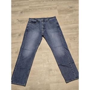 Levis 505 Men's Denim Blue Jeans‎ Tag Size Reads 36x32 Measured Size 35x31